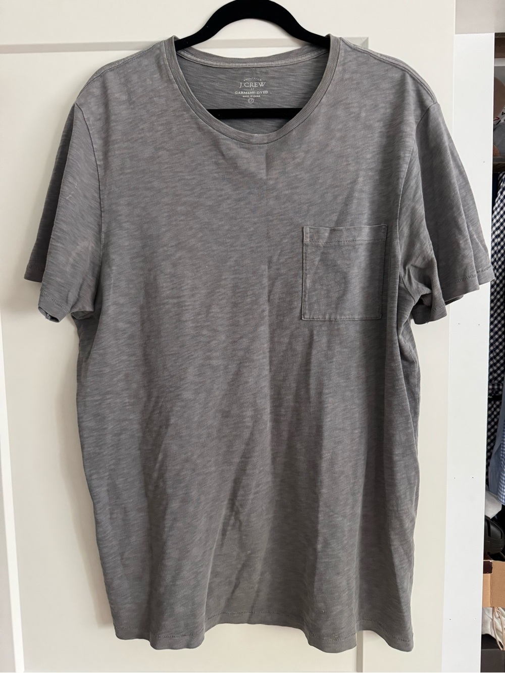 J. Crew Factory Gray Short-Sleeve Pocket Tee